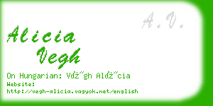 alicia vegh business card